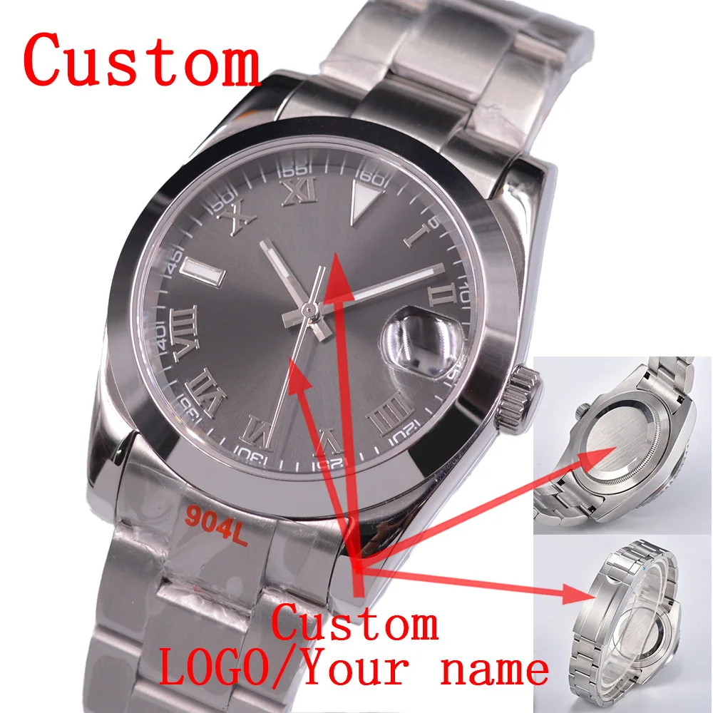 BLIGER Mechanical Watch 36mm / 39mm NH35 Automatic Men Watch Sapphire Glass Grey Dial Roman Numbers reloj hombre
BLIGER Mechanical Watch 36mm / 39mm NH35 Automatic Men Watch Sapphire Glass Grey Dial Roman Numbers reloj hombre