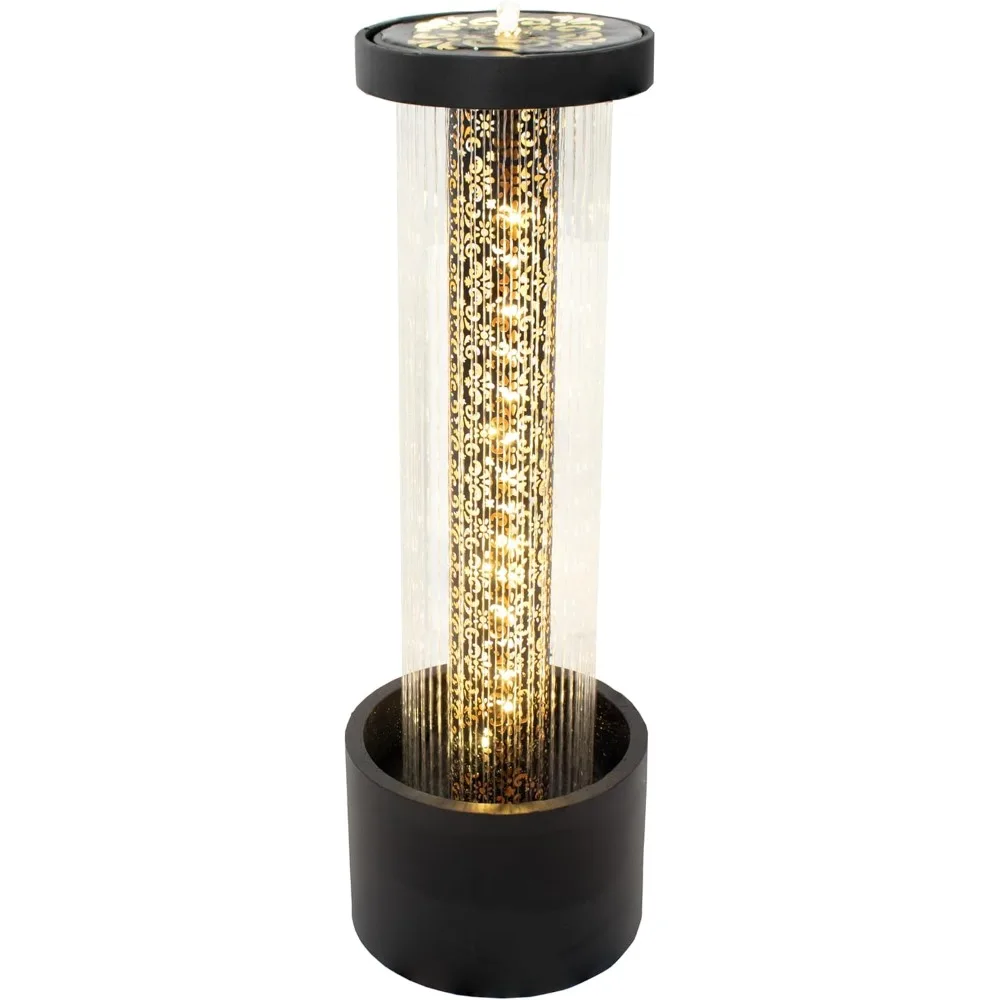 Glittering Rain Outdoor Water Fountain with Lights - Zinc - 41.25-Inch - Includes Warm White LED Lights
Glittering Rain Outdoor Water Fountain with Lights - Zinc - 41.25-Inch - Includes Warm White LED Lights