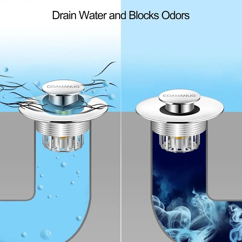 Bath Plugs Shower Drain Hair Filters Bounce Tub Plugs with Screen Anti Clog Bathroom Drain Plug Pop Up
Bath Plugs Shower Drain Hair Filters Bounce Tub Plugs with Screen Anti Clog Bathroom Drain Plug Pop Up