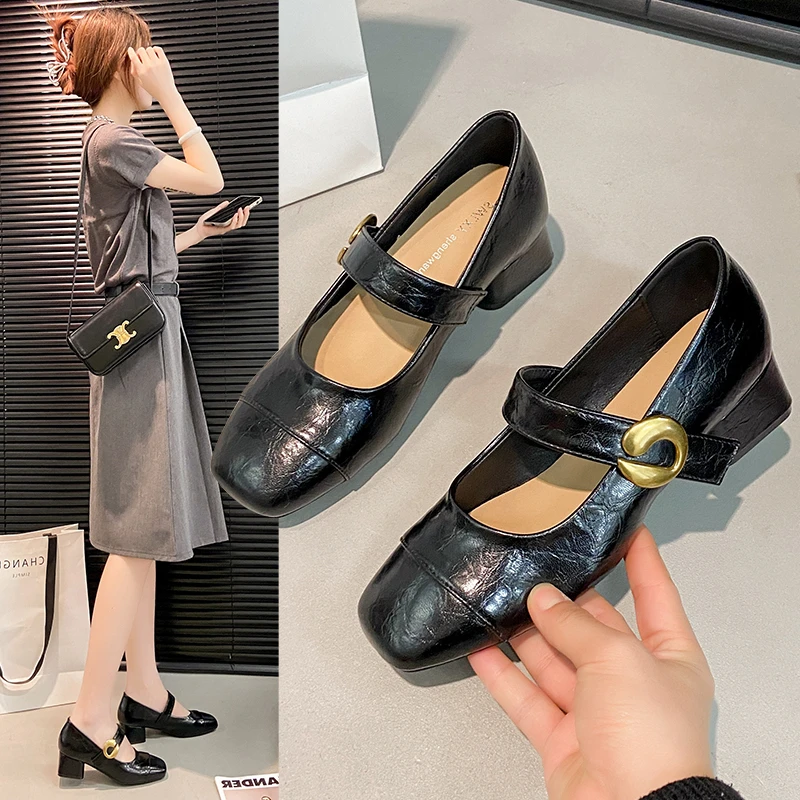Женская обувь на среднем каблуке 2025, весенняя мода, туфли на каблуке, дизайнерские элегантные туфли-лодочки с неглубоким носком, новые модельные туфли Женская Обувь
Женская обувь на среднем каблуке 2025, весенняя мода, туфли на каблуке, дизайнерские элегантные туфли-лодочки с неглубоким носком, новые модельные туфли Женская Обувь