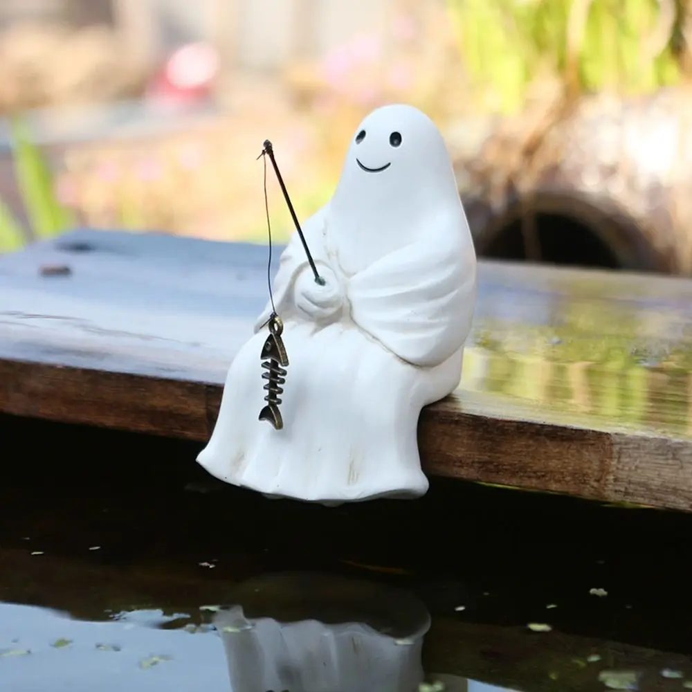 Garden Decor Resin Sitting Ghost Fishing Statue Cartoon Waterproof Ghost Fisher Sculpture Cute Halloween Ghost Figurines Rockery
Garden Decor Resin Sitting Ghost Fishing Statue Cartoon Waterproof Ghost Fisher Sculpture Cute Halloween Ghost Figurines Rockery