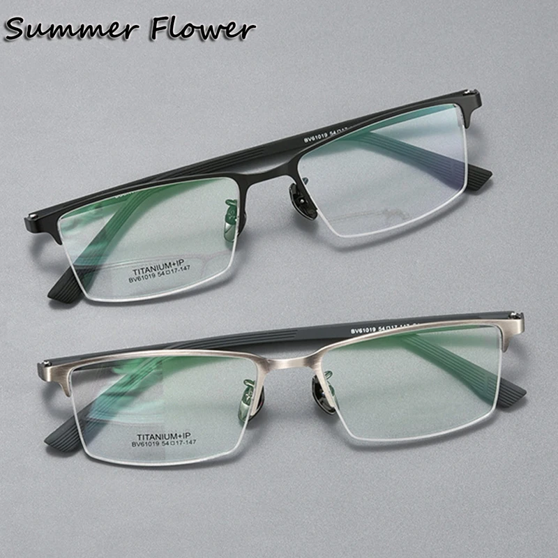 Medium Size 54mm Eyewear Fashion Gafas Frame Titanium Men Eyeglasses Semi Rim Optical Spectacle for Diopter Prescription Lenses
Medium Size 54mm Eyewear Fashion Gafas Frame Titanium Men Eyeglasses Semi Rim Optical Spectacle for Diopter Prescription Lenses