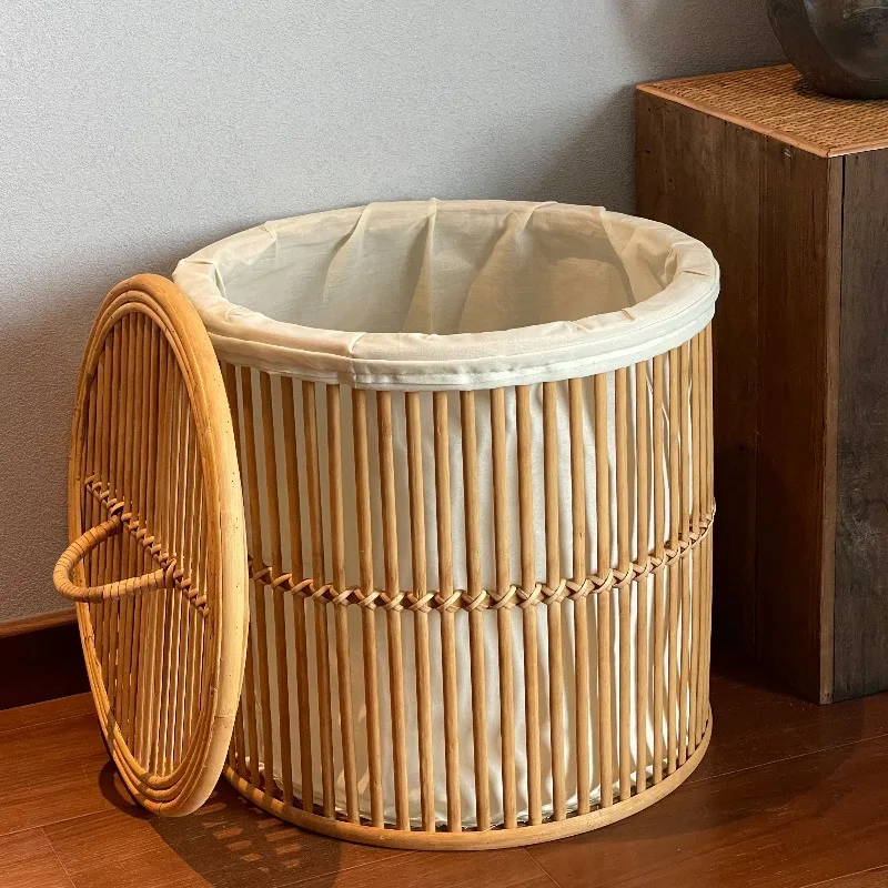 Wabi-Sabi Rattan Laundry Basket with Lid Bamboo Woven Storage Bin Bedroom Living Room Clothes Hamper Wicker Storage Baskets
Wabi-Sabi Rattan Laundry Basket with Lid Bamboo Woven Storage Bin Bedroom Living Room Clothes Hamper Wicker Storage Baskets