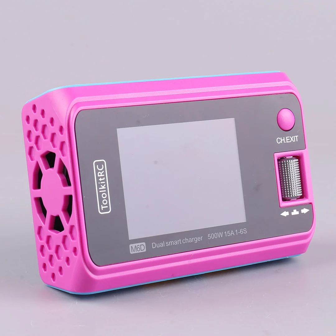 ToolkitRC M6D Green/Pink 500W 15A DC Dual Channel Smart Charger Discharger for 1-6S LiPo/LiHV/LiFe/Liion Batteries FPV Drone
ToolkitRC M6D Green/Pink 500W 15A DC Dual Channel Smart Charger Discharger for 1-6S LiPo/LiHV/LiFe/Liion Batteries FPV Drone