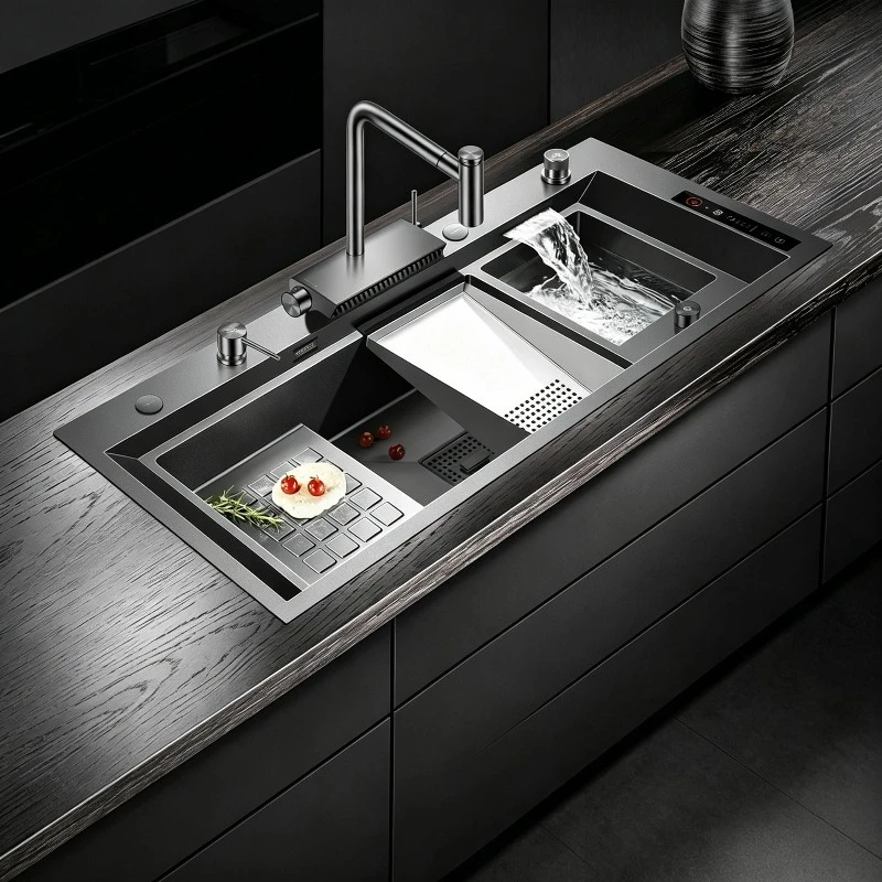 ASRAS Smart Purification Sink Water Catalyst Fruit Vegetable Purifier Stainless Steel Nano Handmade Large Double Kitchen Sink
ASRAS Smart Purification Sink Water Catalyst Fruit Vegetable Purifier Stainless Steel Nano Handmade Large Double Kitchen Sink