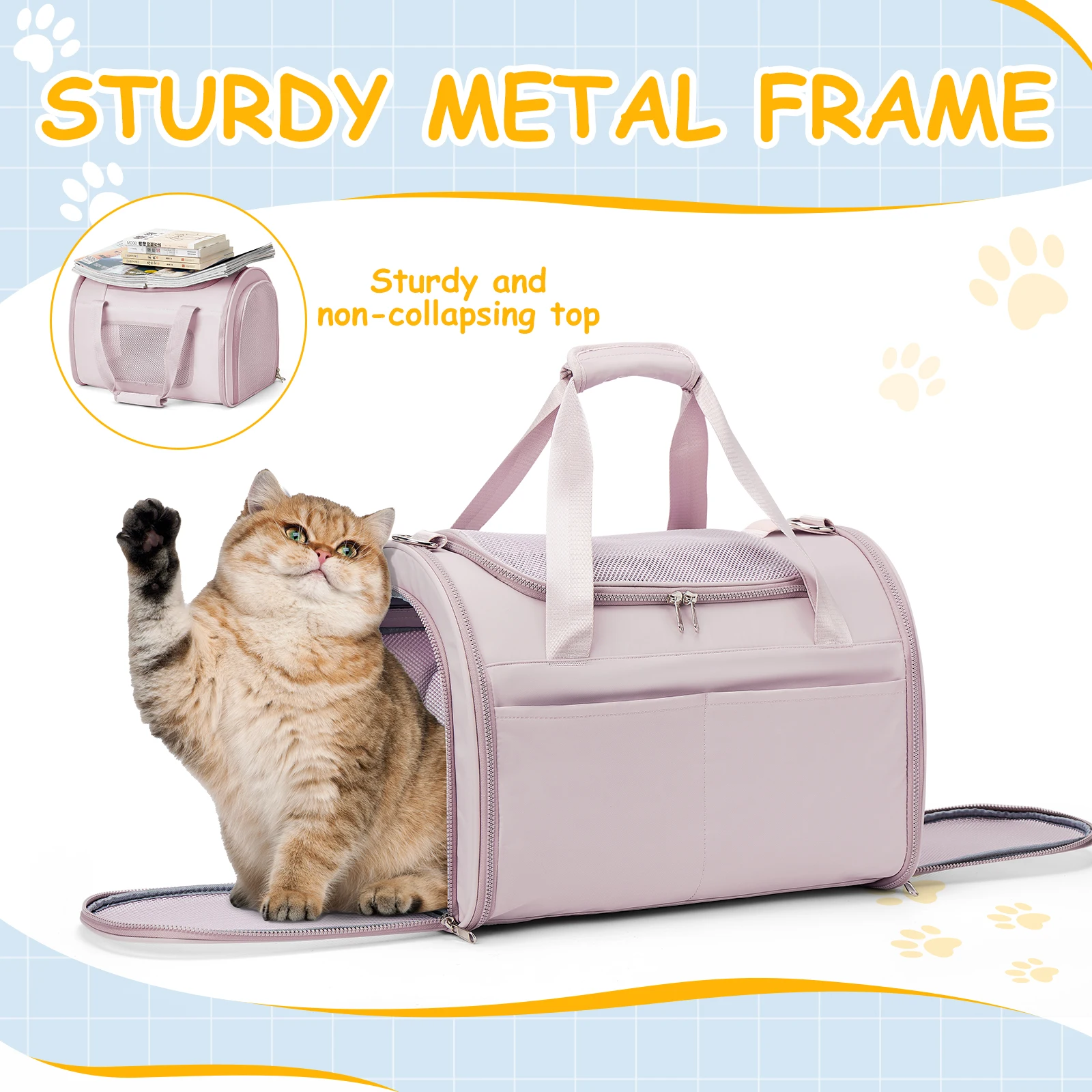 Cute Pet Carrier Backpack for Small Cats and Dog, Support for Travel Hiking Outdoor Use Shoulder and Crossbody Transport Package
Cute Pet Carrier Backpack for Small Cats and Dog, Support for Travel Hiking Outdoor Use Shoulder and Crossbody Transport Package