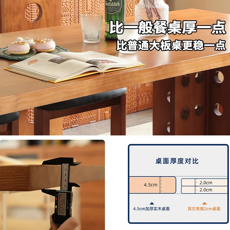 Medieval desk pure solid wood rectangular large board table retro Japanese high-end living room dining table long table simple w
Medieval desk pure solid wood rectangular large board table retro Japanese high-end living room dining table long table simple w