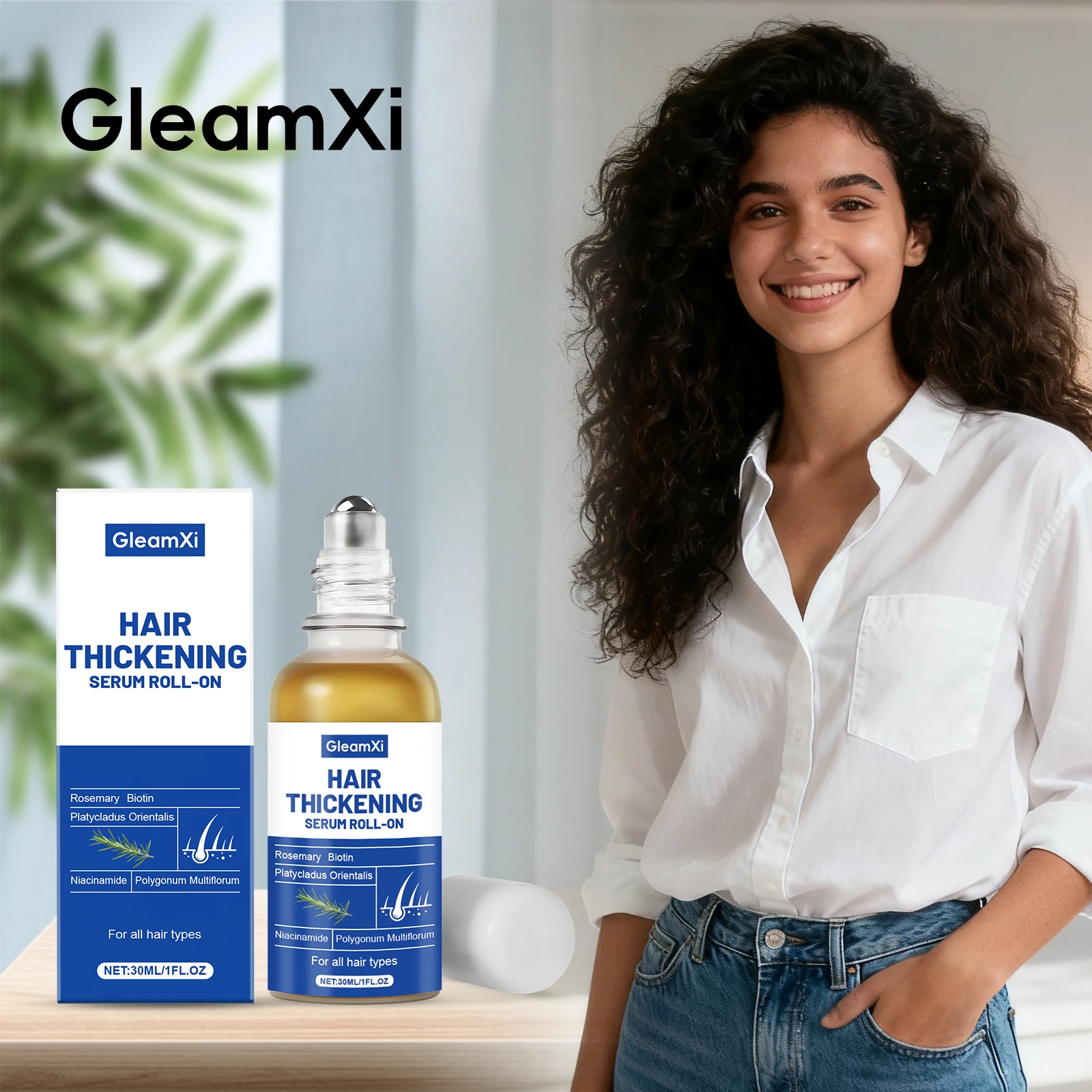 GleamXi Plant Extract Hair Nourishing Serum Roll-on Ball Design Precision Care Deeply Nourish Promote Growth Repair Hair Root
GleamXi Plant Extract Hair Nourishing Serum Roll-on Ball Design Precision Care Deeply Nourish Promote Growth Repair Hair Root