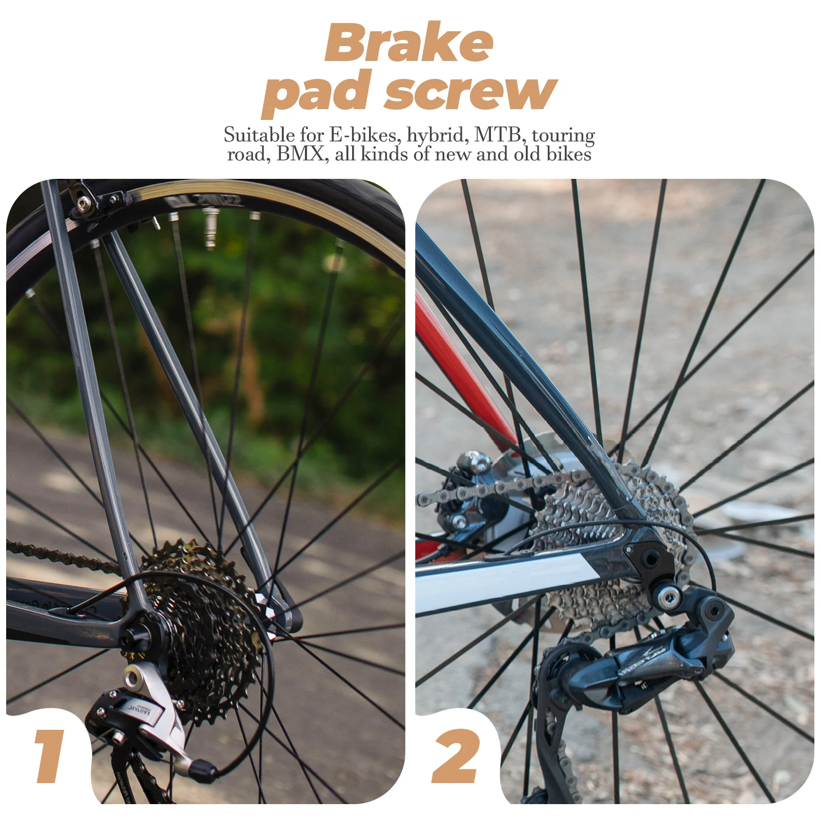 Bicycle Screw Titanium Steel Brake Pad Screws For Mountain Bike E-Bike Road Touring Hybrid Bike Front Rear Disc
Bicycle Screw Titanium Steel Brake Pad Screws For Mountain Bike E-Bike Road Touring Hybrid Bike Front Rear Disc