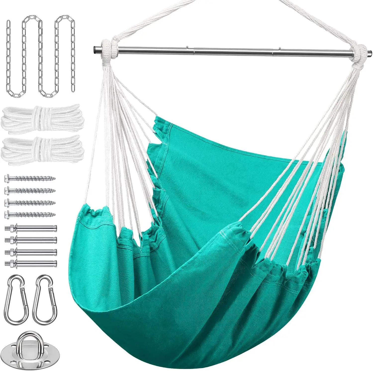 Hammo Chair Hanging Rope Swing - Hanging Chair For Bedroom, Patio, Indoor, Outdoor, Hammo Swing Sturdy Steel Spreader Bar With
Hammo Chair Hanging Rope Swing - Hanging Chair For Bedroom, Patio, Indoor, Outdoor, Hammo Swing Sturdy Steel Spreader Bar With