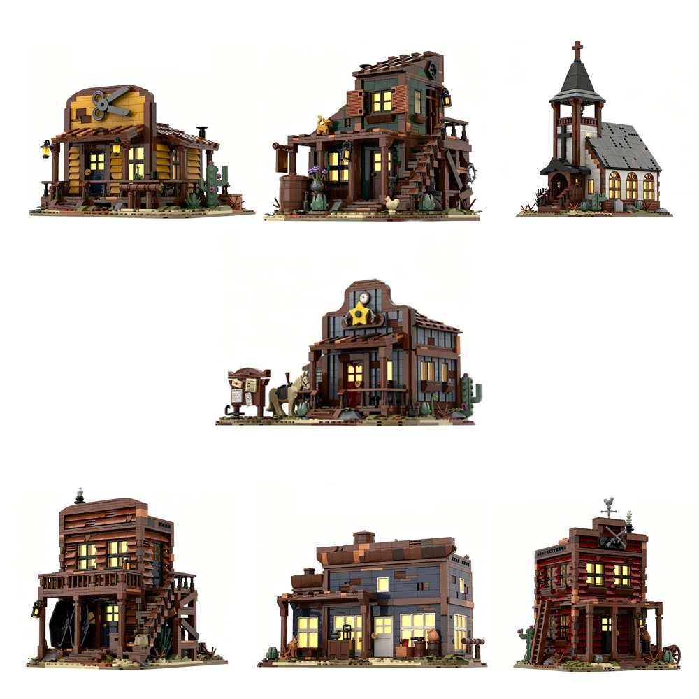 New MOC Western Town Series: Cottage, Barber Shop Scene Model Building Blocks, DIY Church Assembly Toy, Adult Collectible Gift
New MOC Western Town Series: Cottage, Barber Shop Scene Model Building Blocks, DIY Church Assembly Toy, Adult Collectible Gift
