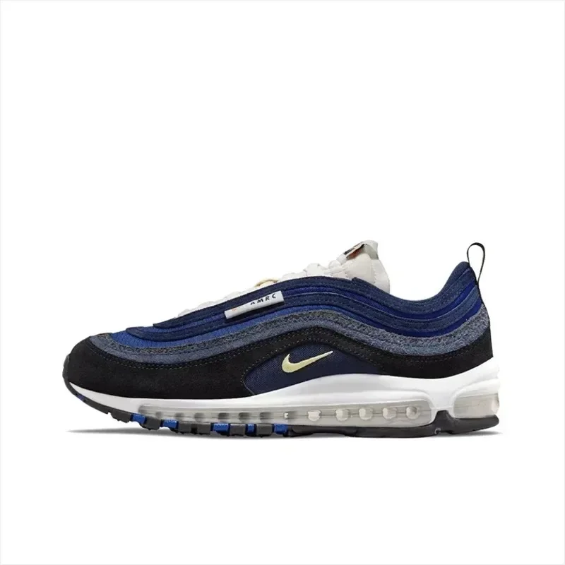 Мужские и женские кроссовки Nike Air Max 97, амортизирующие, легкие, противоскользящие кроссовки, черные и синие
Мужские и женские кроссовки Nike Air Max 97, амортизирующие, легкие, противоскользящие кроссовки, черные и синие