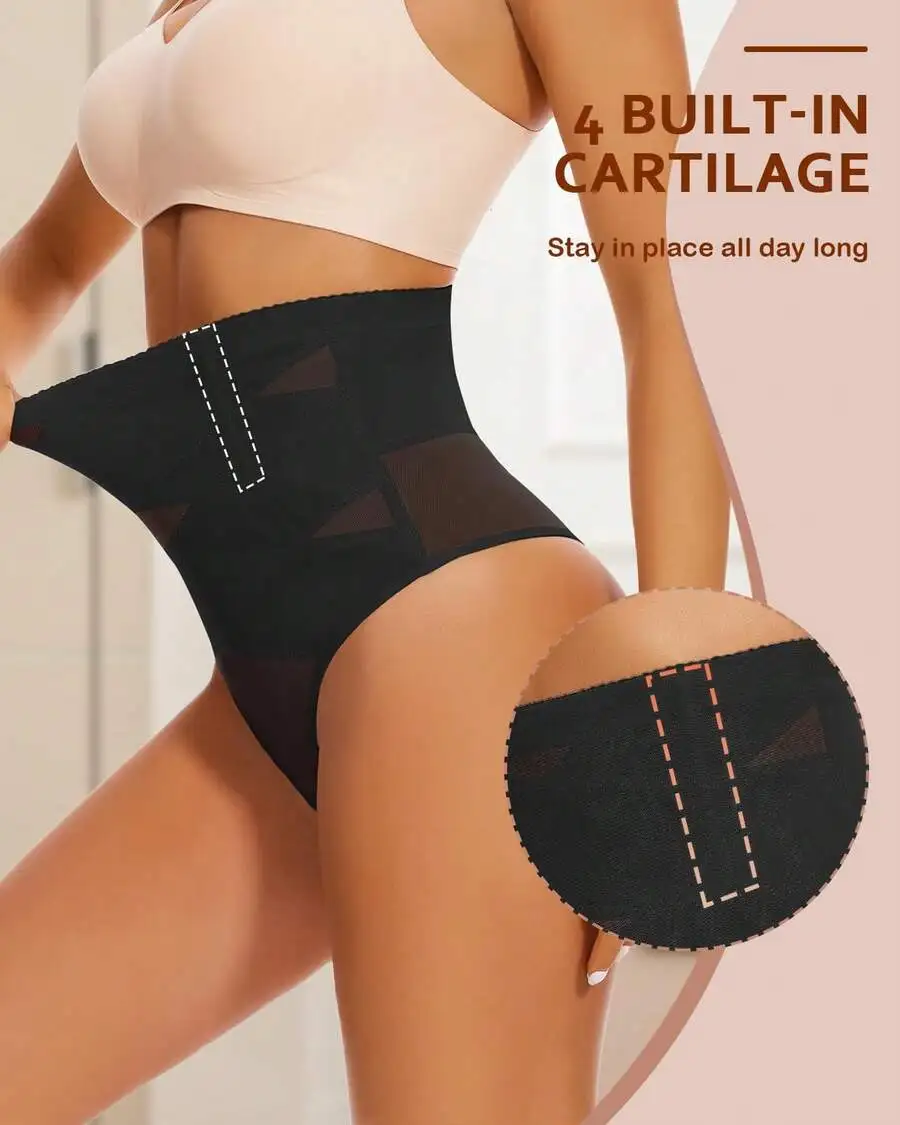 High-Waist Shaping Thong With 4 Internal Cartilage Supports For Abdominal Flattening And Gluteal Enhancement, Women’s Slimming
High-Waist Shaping Thong With 4 Internal Cartilage Supports For Abdominal Flattening And Gluteal Enhancement, Women’s Slimming