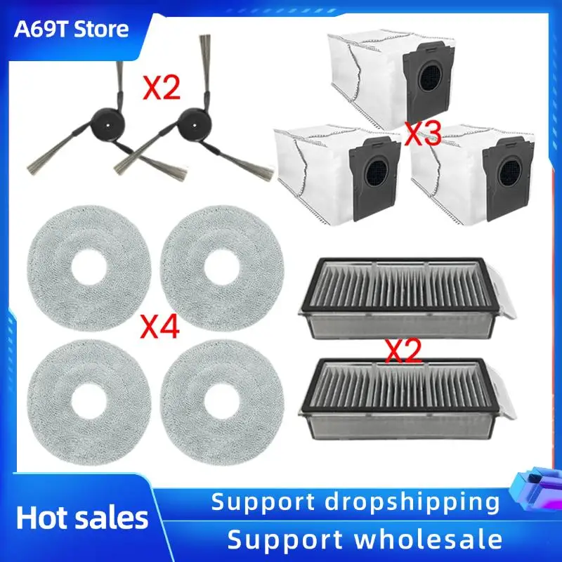 A69T For Dreame X50 Ultra Complete/X50 Master/L50 Pro Ultra/Mova V50 Ultra Spare Parts Side Brush Filter Mop Cloth Dust Bag 
A69T For Dreame X50 Ultra Complete/X50 Master/L50 Pro Ultra/Mova V50 Ultra Spare Parts Side Brush Filter Mop Cloth Dust Bag