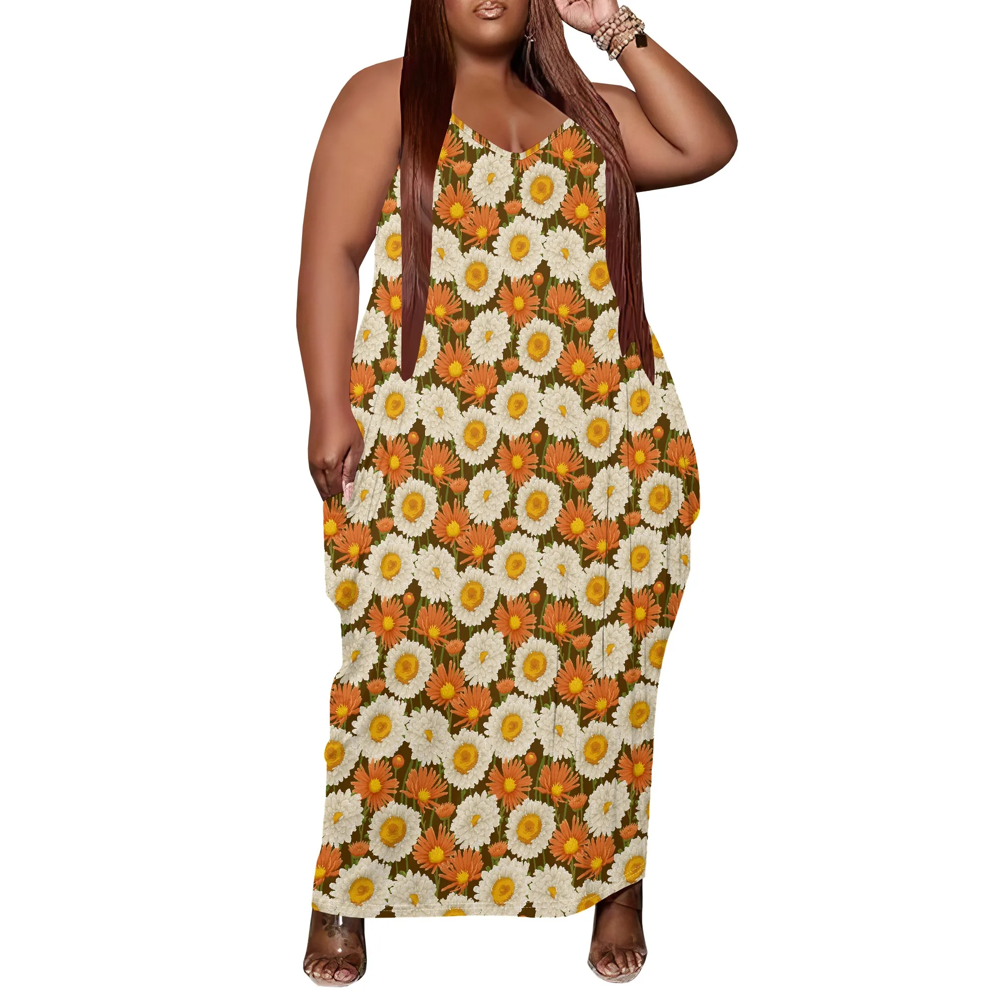 Women's Plus Size Dress Floral Print Loose Slip Maxi Dress with Pocket Fashionable Relaxed XL-6XL
Women's Plus Size Dress Floral Print Loose Slip Maxi Dress with Pocket Fashionable Relaxed XL-6XL