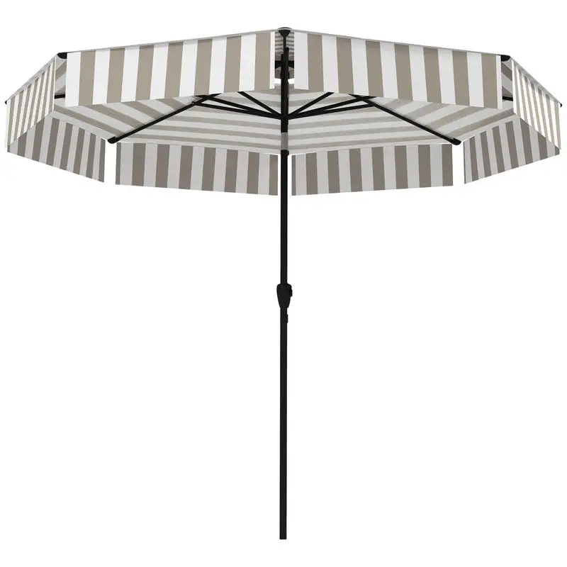 8.6FT Patio Umbrella, UPF 30+ Outdoor Market Umbrella, 2-Tier Vented Patio Table Umbrella with Crank 8 Ribs, Tiltable Porch Umbrella for Garden Deck Poolside, Light Gray
8.6FT Patio Umbrella, UPF 30+ Outdoor Market Umbrella, 2-Tier Vented Patio Table Umbrella with Crank 8 Ribs, Tiltable Porch Umbrella for Garden Deck Poolside, Light Gray