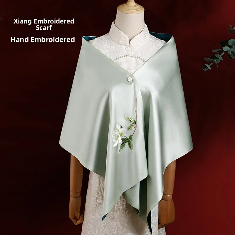 High-End Silk Scarf Xiang Elderly Women's Fashionable Hand-Estitched Silk Gift Wrap Shawl Floral Patterned Scarf
High-End Silk Scarf Xiang Elderly Women's Fashionable Hand-Estitched Silk Gift Wrap Shawl Floral Patterned Scarf