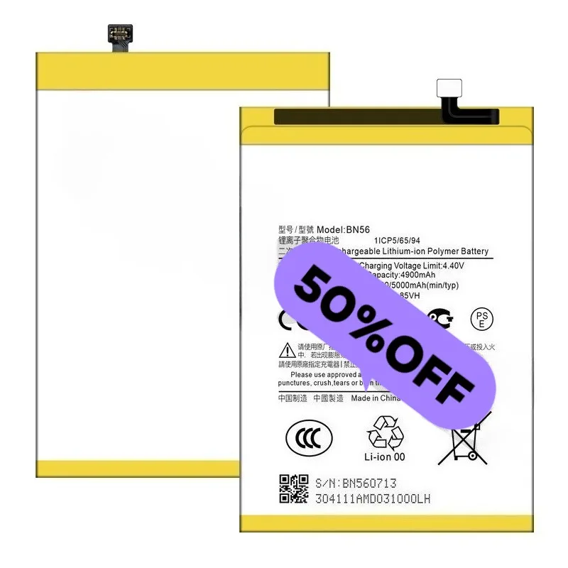 Battery for Xiaomi Poco C40/C51/C55/C65/ Mobile Phone Battery High Quality High Capacity Battery Replacement Bateria with Tools
Battery for Xiaomi Poco C40/C51/C55/C65/ Mobile Phone Battery High Quality High Capacity Battery Replacement Bateria with Tools