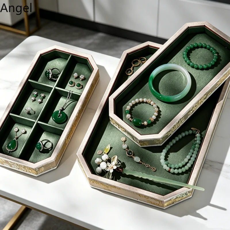 China-Chic Velvet Jewelry Plate, Pearl Chain & Jadeite Appraisal Stand, Multi-Function Storage & Photo Prop for Shop
China-Chic Velvet Jewelry Plate, Pearl Chain & Jadeite Appraisal Stand, Multi-Function Storage & Photo Prop for Shop
