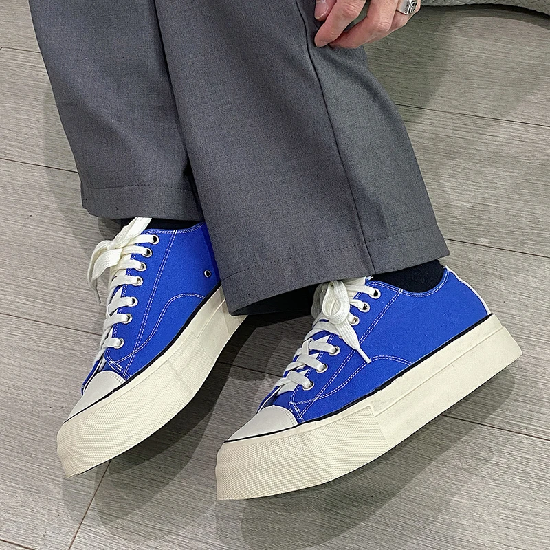 Korean-style low-top canvas shoes men's and women's breathable laced thick-soled casual shoes spring retro vulcanized shoes
Korean-style low-top canvas shoes men's and women's breathable laced thick-soled casual shoes spring retro vulcanized shoes