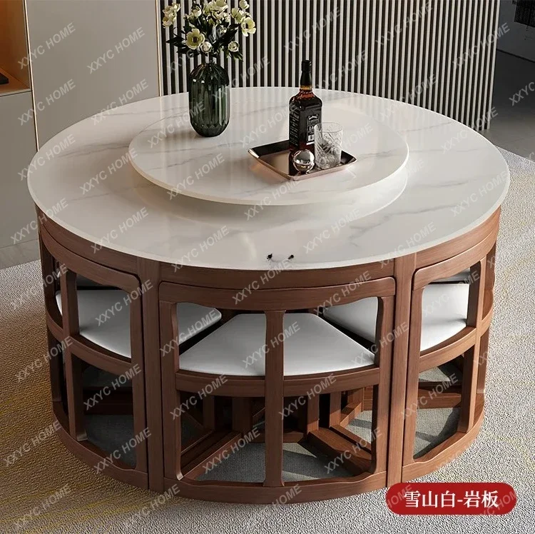 A New Chinese-style household small apartment marble all solid wood dining table and chair combination
A New Chinese-style household small apartment marble all solid wood dining table and chair combination