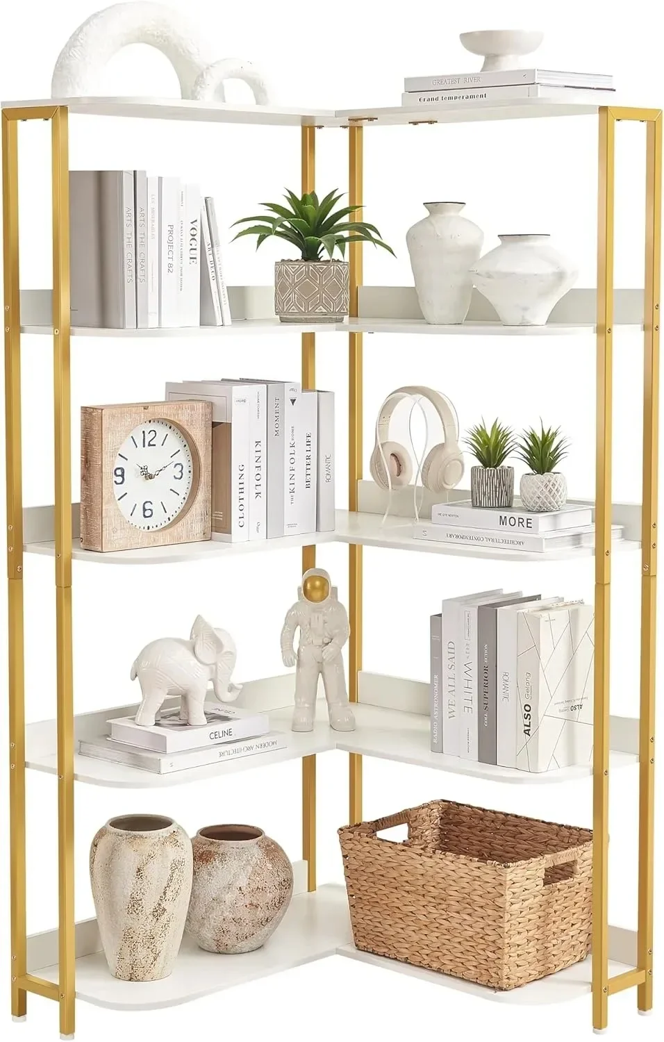 2024 New Product Promotion Modern Gold White L-Shaped Bookshelf Corner Bookshelf & Rack for Bedroom Living Room Kitchen Use
2024 New Product Promotion Modern Gold White L-Shaped Bookshelf Corner Bookshelf & Rack for Bedroom Living Room Kitchen Use