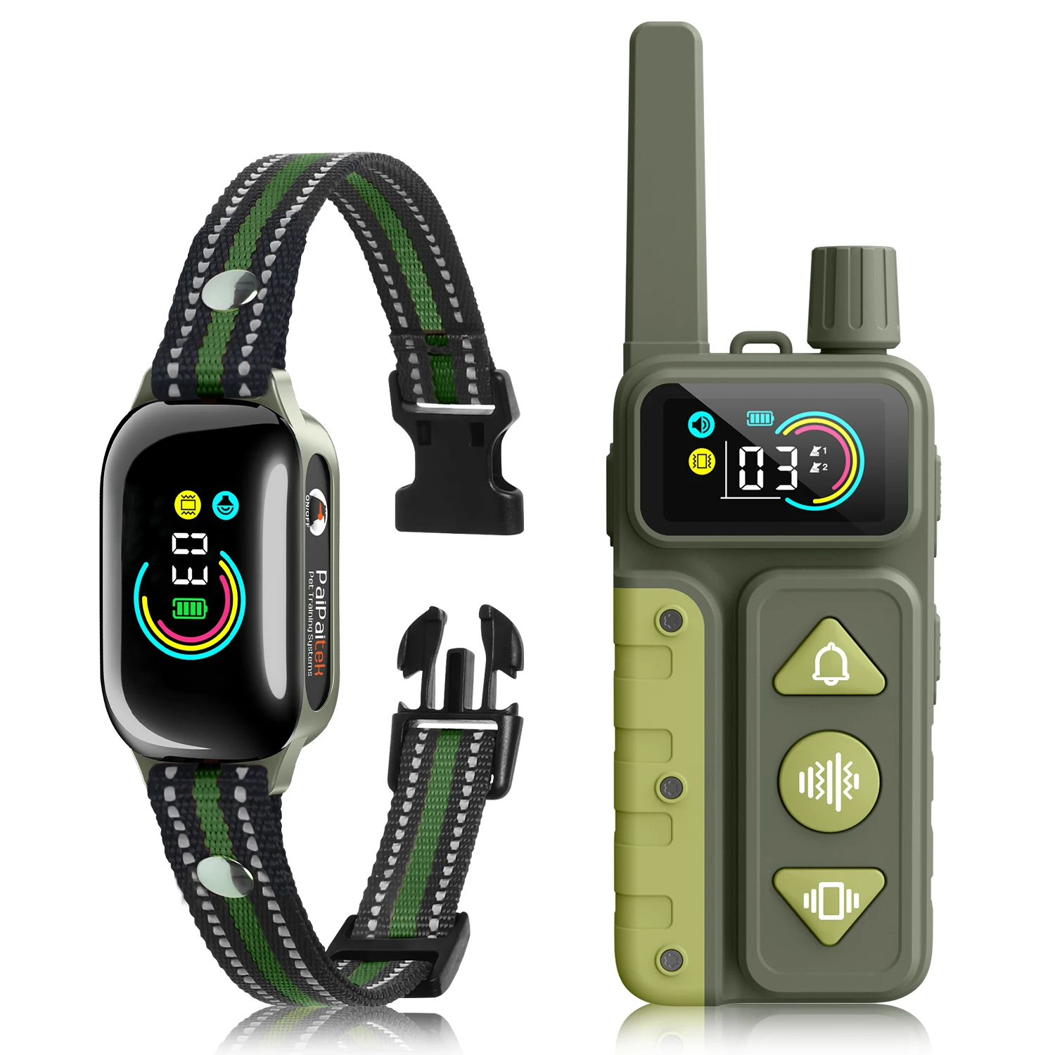 3300FT No Shock Dog Training Collar,IPX7 Waterproof Electric Collar for Dog Training,anti Bark Vibrating Collar for 5-110lbs Dog
3300FT No Shock Dog Training Collar,IPX7 Waterproof Electric Collar for Dog Training,anti Bark Vibrating Collar for 5-110lbs Dog