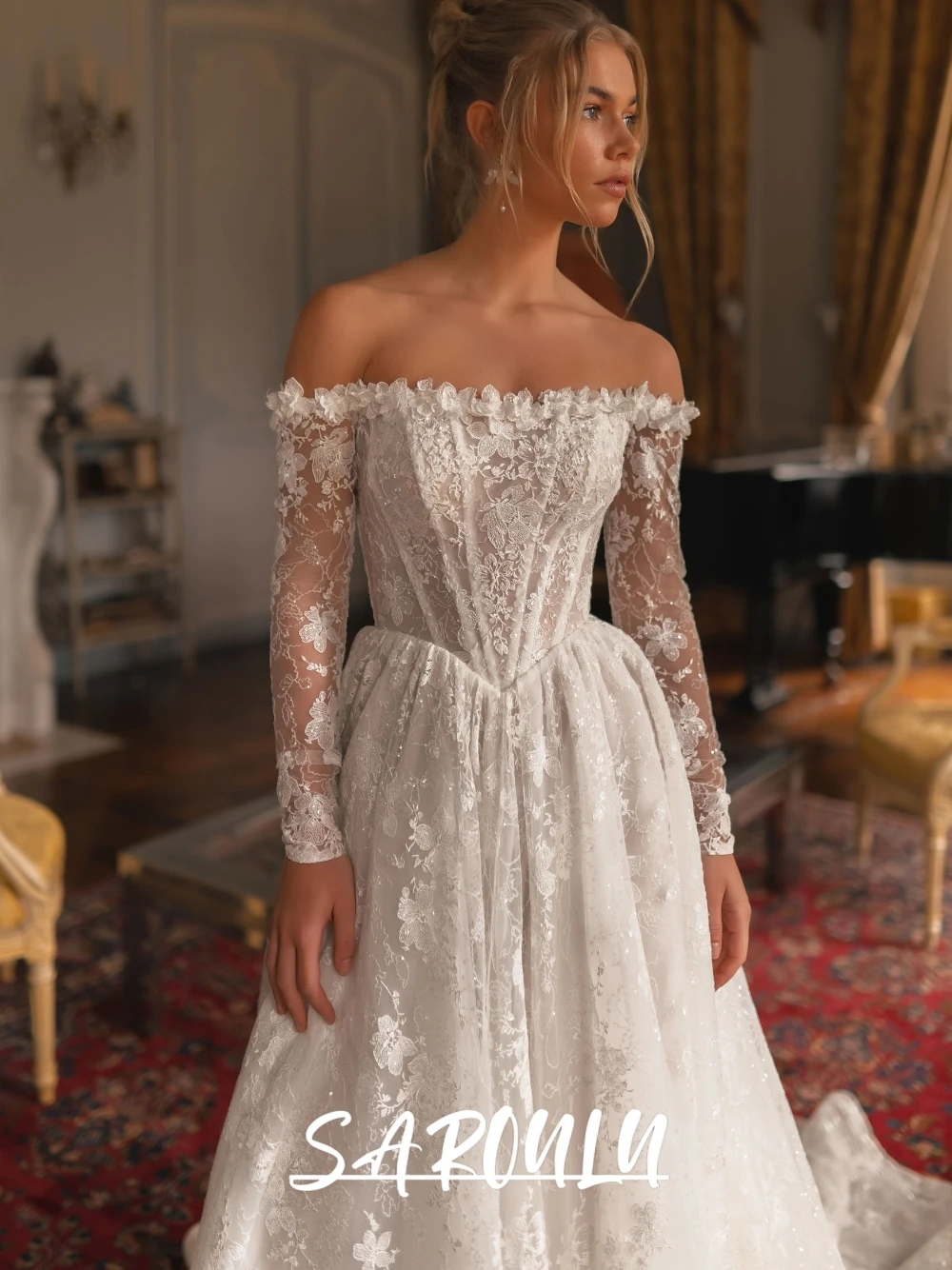 Свадебное платье трапециевидной формы с цветочной аппликацией, свадебное платье мечтательной принцессы с корсетом, блестящая стильная одежда для невесты с открытыми плечами
Свадебное платье трапециевидной формы с цветочной аппликацией, свадебное платье мечтательной принцессы с корсетом, блестящая стильная одежда для невесты с открытыми плечами