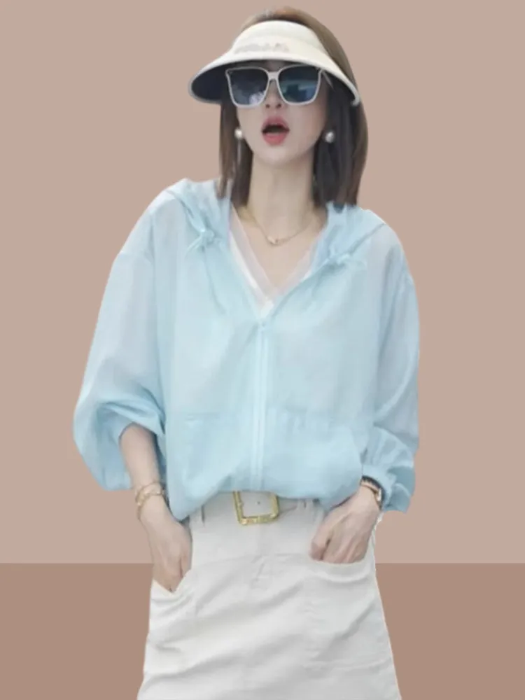 Women's Summer 2026 Ice Silk Cool Feeling Sun Protection Outerwear Lightweight Breathable Outdoor ort Jaet Casual Loose Fit
Women's Summer 2026 Ice Silk Cool Feeling Sun Protection Outerwear Lightweight Breathable Outdoor ort Jaet Casual Loose Fit