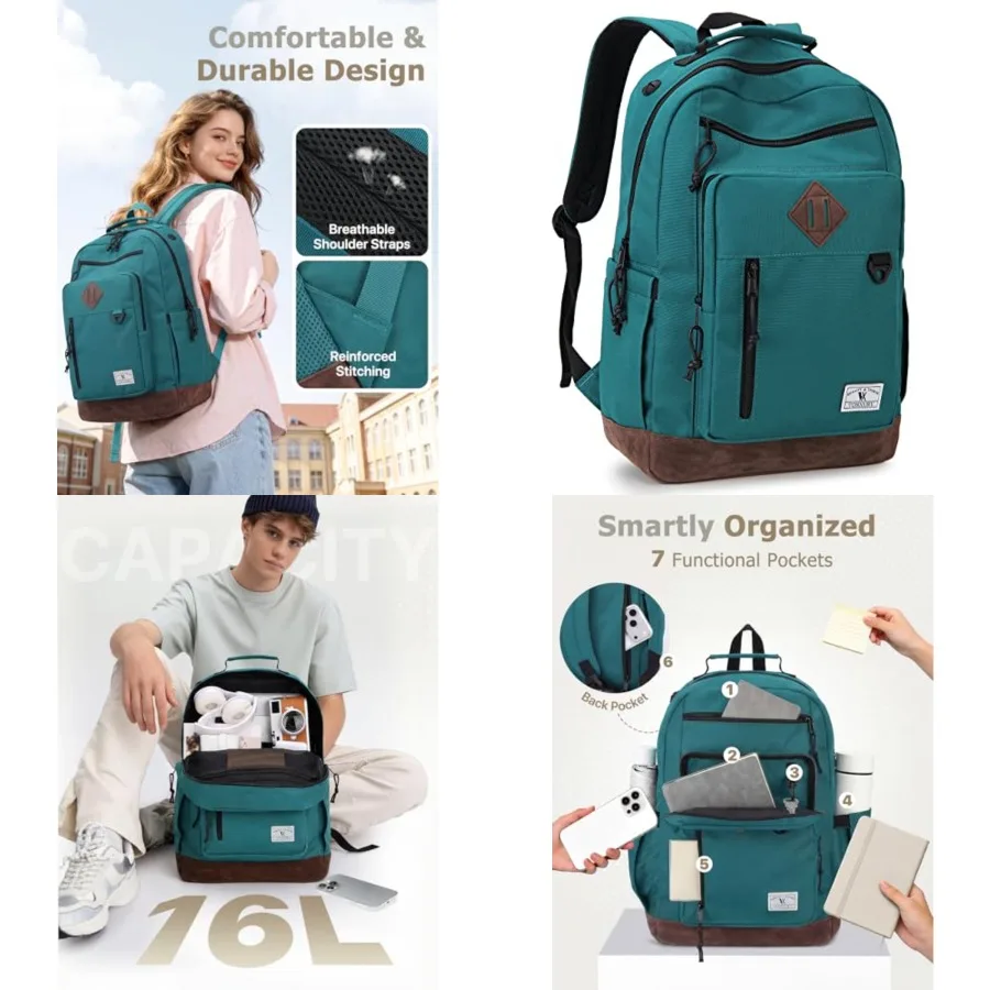 Backpack for Men Women, Lightweight 15.6in Bookbag with Mulitiple Pockets, Water Resistant Travel Laptop Backpack
Backpack for Men Women, Lightweight 15.6in Bookbag with Mulitiple Pockets, Water Resistant Travel Laptop Backpack