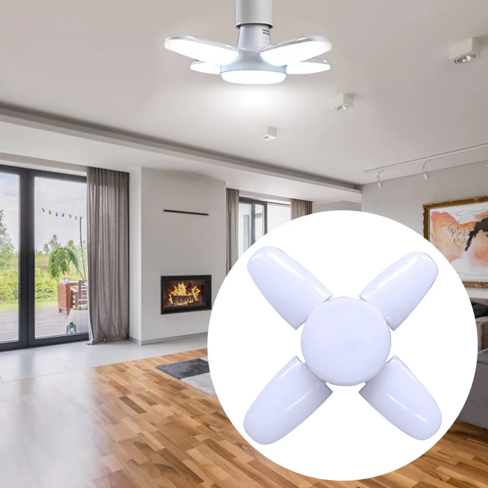 Foldable Led Bulb E27 28W AC85-265V Spotlights Fan Shape Lights Ceiling Spotlight 3000K 6000K Ultra Bright Bedroom Lamps
Foldable Led Bulb E27 28W AC85-265V Spotlights Fan Shape Lights Ceiling Spotlight 3000K 6000K Ultra Bright Bedroom Lamps