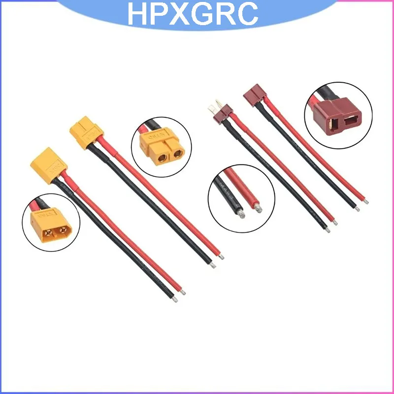 XT60 or T Plug Connector with 100mm 14AWG Silicone Wire for Lipo Battery ESC FPV Drone Car Boat High Current HPXGRC
XT60 or T Plug Connector with 100mm 14AWG Silicone Wire for Lipo Battery ESC FPV Drone Car Boat High Current HPXGRC