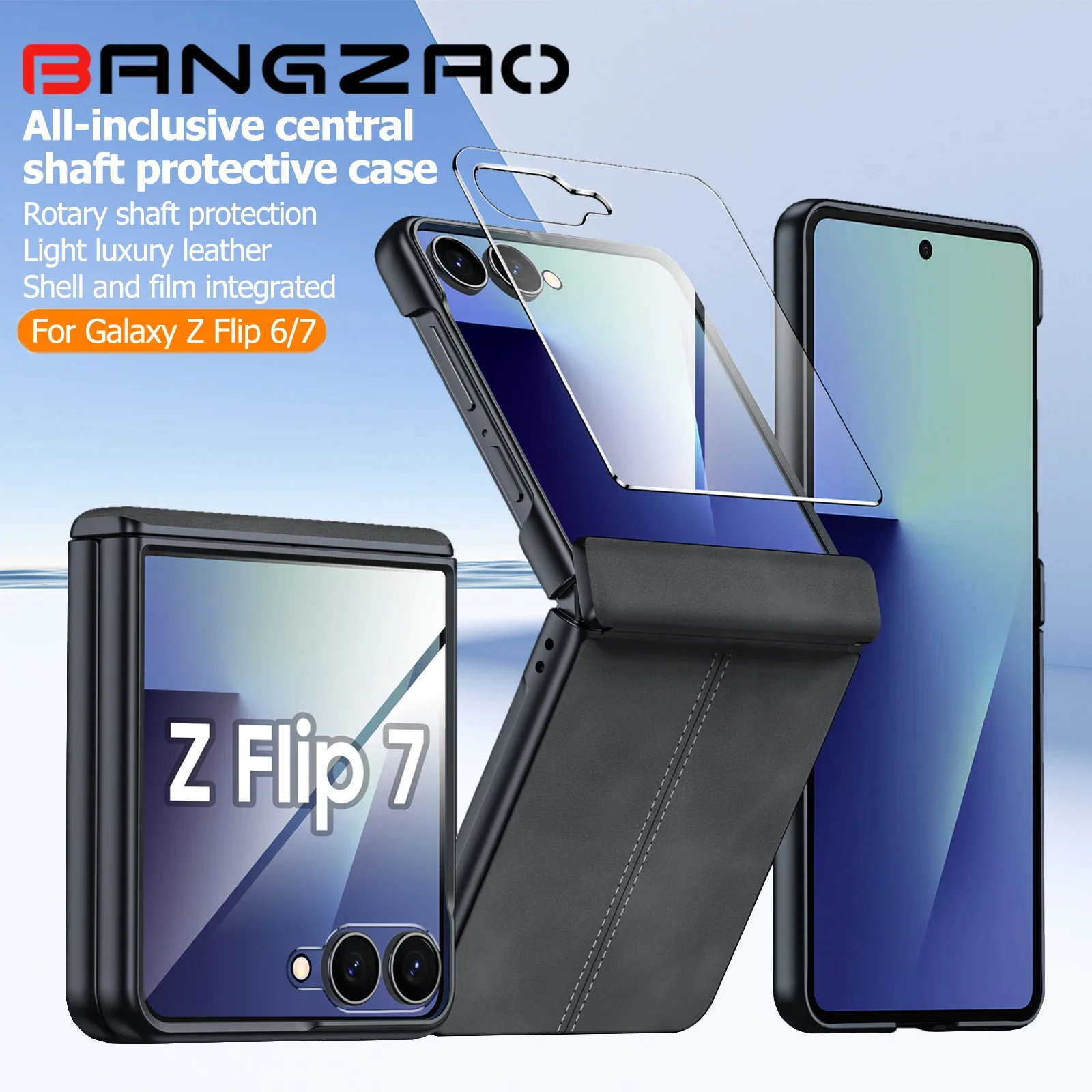 Встроенная защитная пленка для экрана, защита шарниров, матовый ПК из искусственной кожи, противоударный чехол для телефона Galaxy Z Flip 6/7/7 FE, черный
Встроенная защитная пленка для экрана, защита шарниров, матовый ПК из искусственной кожи, противоударный чехол для телефона Galaxy Z Flip 6/7/7 FE, черный