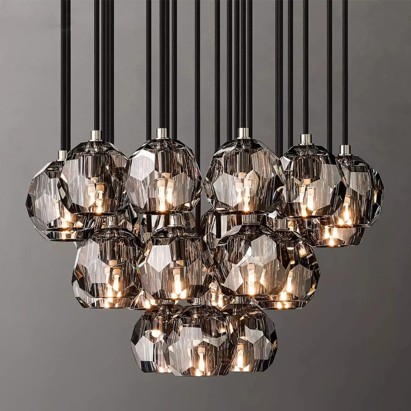 Modern Smoke Gray Round Led Crystal Chandelier Live Room Kitchen Dining Table Bar Counter Home Decoration Luxury Pandant Lamp
Modern Smoke Gray Round Led Crystal Chandelier Live Room Kitchen Dining Table Bar Counter Home Decoration Luxury Pandant Lamp