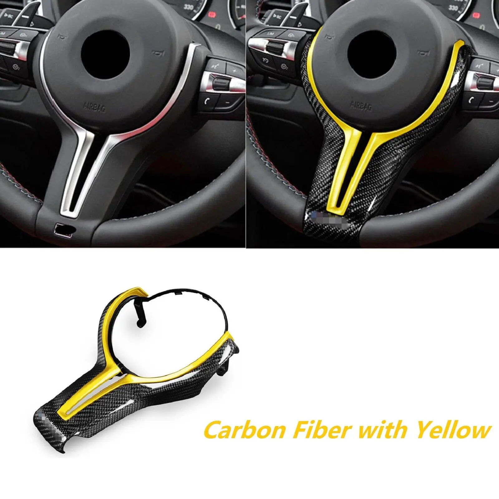 Carbon Fiber Car Steering Wheel Trim Cover Interior Accessories For BMW M Series M2 M3 M4 M5 M6 X5M
Carbon Fiber Car Steering Wheel Trim Cover Interior Accessories For BMW M Series M2 M3 M4 M5 M6 X5M