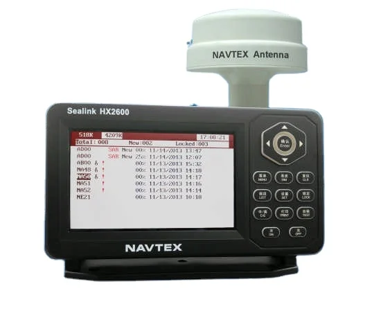 2025 Navtex Gmdss Navtex Receiver Marine Equipment HX2600 H-Field ANT 518KHz 490KHz 4209.5KHZ 486KHz 4 Channel CCS Certificate
2025 Navtex Gmdss Navtex Receiver Marine Equipment HX2600 H-Field ANT 518KHz 490KHz 4209.5KHZ 486KHz 4 Channel CCS Certificate