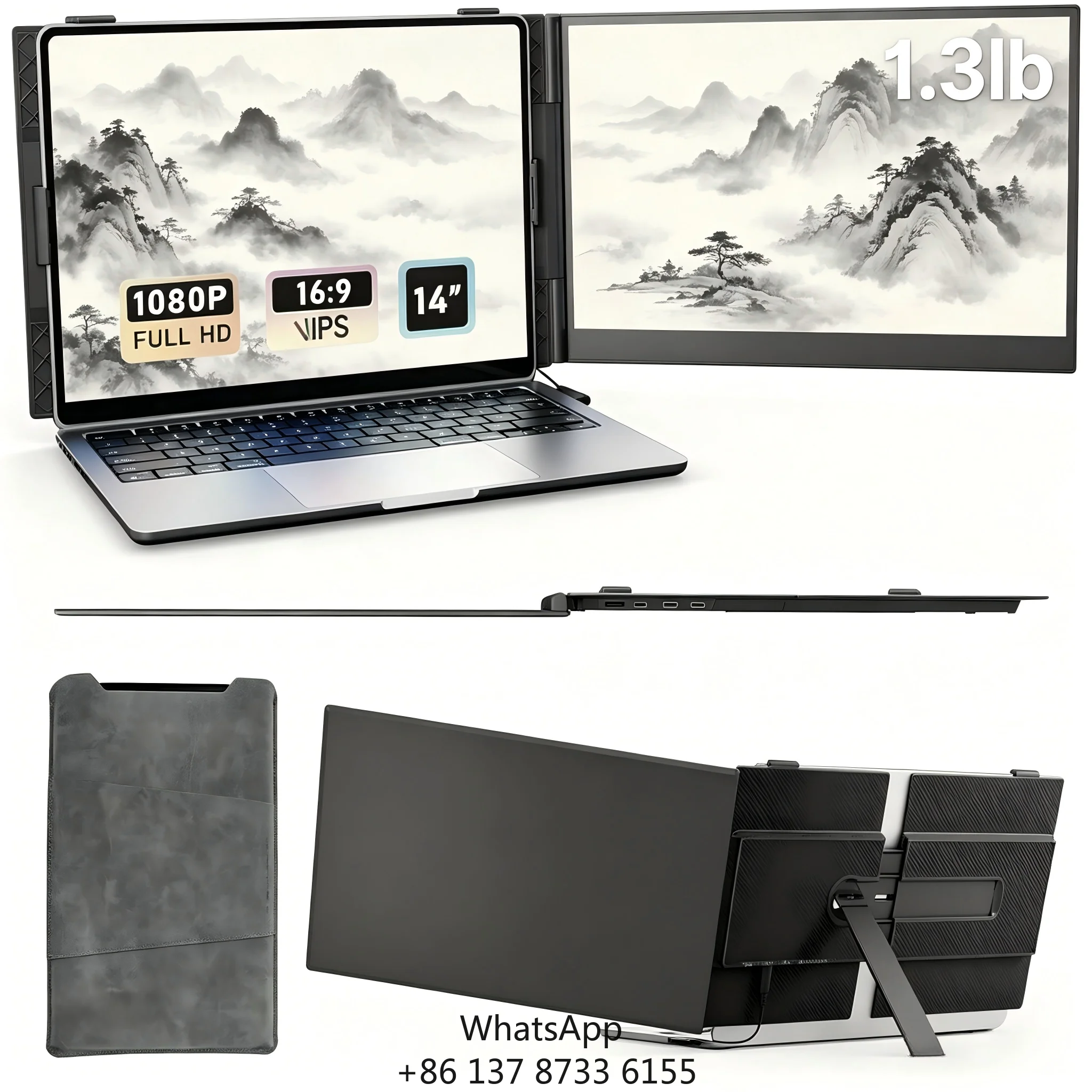Double Monitor Screen Mini Computer Lcd Single Type-C One-Cable Connection For Console Gaming And Phone Screen Casting
Double Monitor Screen Mini Computer Lcd Single Type-C One-Cable Connection For Console Gaming And Phone Screen Casting