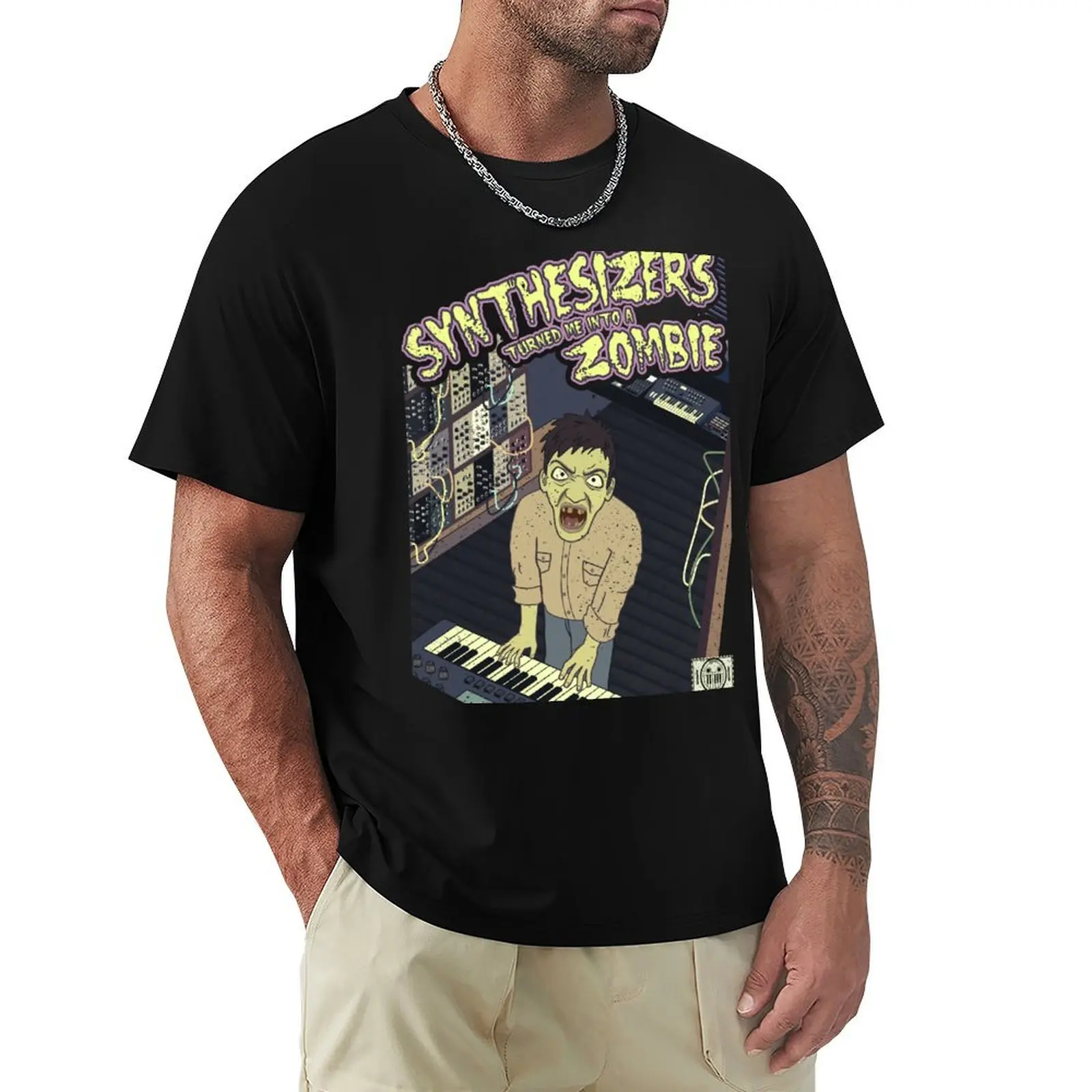 Synthesizers turned me into a Zombie T-Shirt customs design your own shirts graphic tees T-shirts man plain black t shirts men
Synthesizers turned me into a Zombie T-Shirt customs design your own shirts graphic tees T-shirts man plain black t shirts men