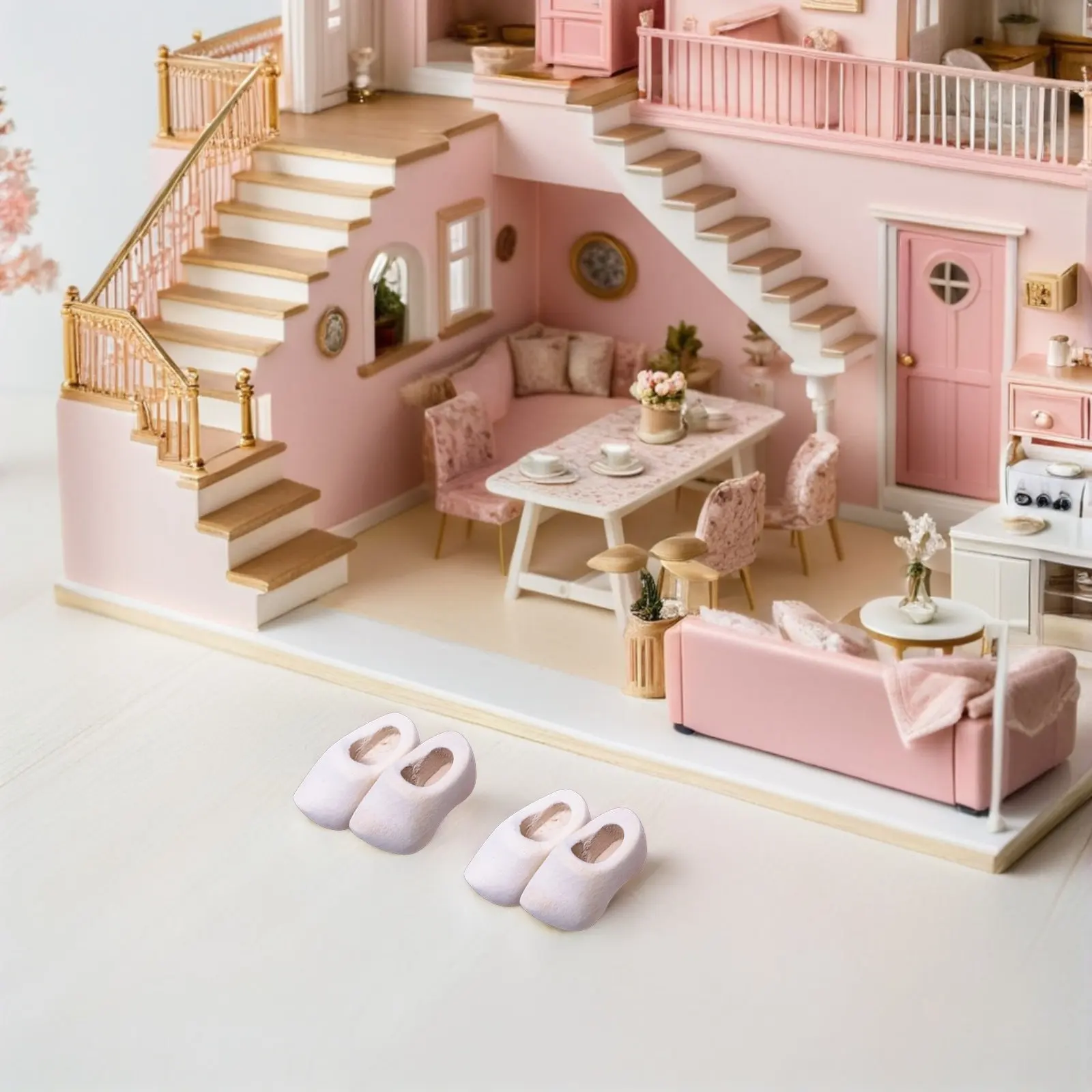 6Pairs Miniature Shoe Crafts Wooden Clog Kits for Dollhouse Furnishings Natural Wood Footwear Accents for Detailed Interior
6Pairs Miniature Shoe Crafts Wooden Clog Kits for Dollhouse Furnishings Natural Wood Footwear Accents for Detailed Interior