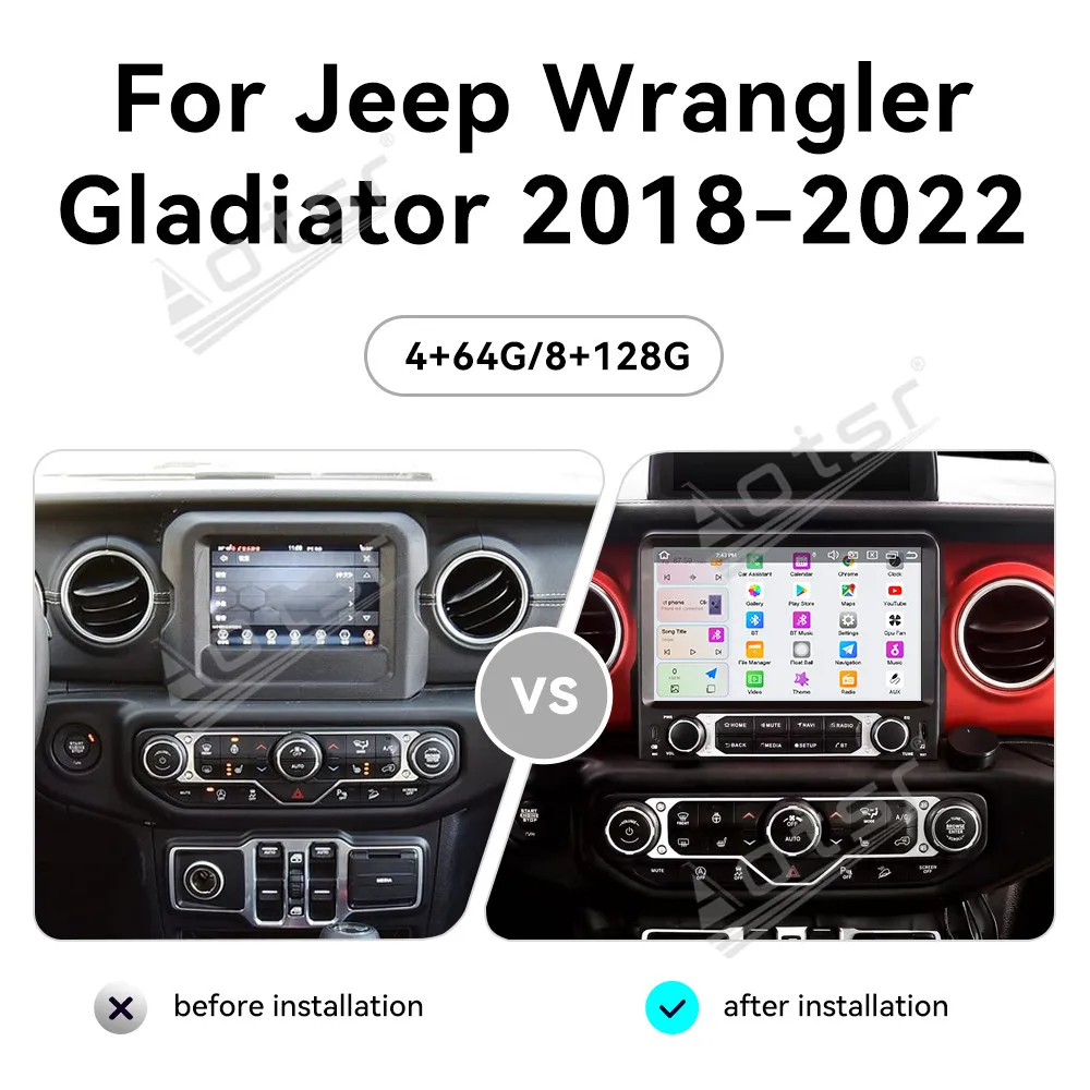 8-дюймовый автомобильный радиоприемник на Android 14 для Jeep Wrangler Gladiator 2018-2022 с беспроводным CarPlay, GPS-навигацией и мультимедийным плеером, автозапчасти
8-дюймовый автомобильный радиоприемник на Android 14 для Jeep Wrangler Gladiator 2018-2022 с беспроводным CarPlay, GPS-навигацией и мультимедийным плеером, автозапчасти