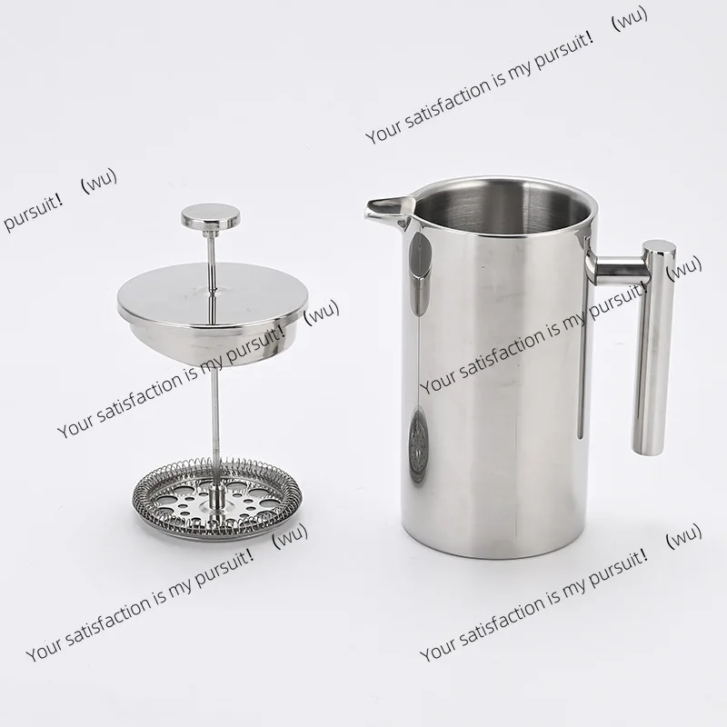 Двухслойный французский пресс-горшок из нержавеющей стали, кофейник, французский набор кофейных принадлежностей ручной работы, чай, двухслойная изоляция
Двухслойный французский пресс-горшок из нержавеющей стали, кофейник, французский набор кофейных принадлежностей ручной работы, чай, двухслойная изоляция