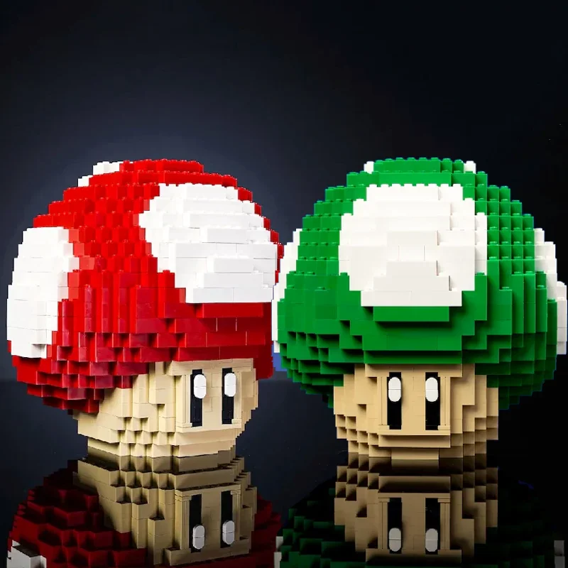 MOC Red Green Mushroom Building Blocks Game Figures Characters Model Collection Ornament Assembly Toys Gifts for Kids Adult
MOC Red Green Mushroom Building Blocks Game Figures Characters Model Collection Ornament Assembly Toys Gifts for Kids Adult