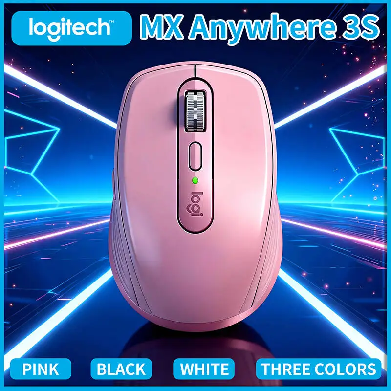 High-Performance Logitech MX Anywhere 3S Mouse - 8K DPI, MagSpeed Hyper-Scroll, USB-C Fast Charge, Compact & Lightweight Design