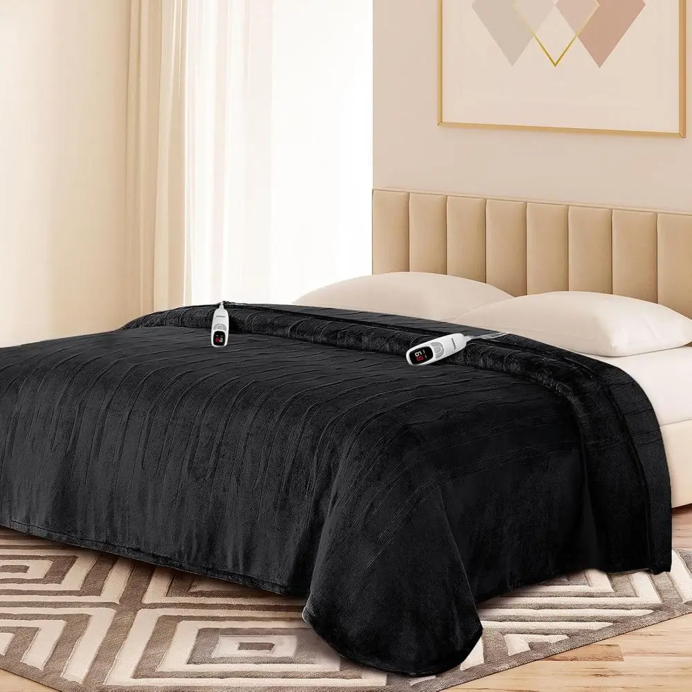 Электрическое одеяло King с двойным управлением — 100x90 Sot, двухстороннее фланелевое одеяло с подогревом, 9 уровней нагрева и 10-часовой таймер с подогревом Th
Электрическое одеяло King с двойным управлением — 100x90 Sot, двухстороннее фланелевое одеяло с подогревом, 9 уровней нагрева и 10-часовой таймер с подогревом Th