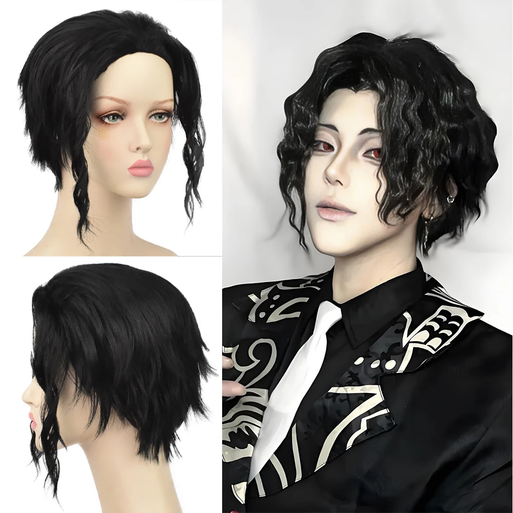 Anime Muzan Kibutsuji Cosplay Synthetic Hair Black Short Curly Hair Halloween Wig Suitable For Both Men And Women Heat-Resistant
Anime Muzan Kibutsuji Cosplay Synthetic Hair Black Short Curly Hair Halloween Wig Suitable For Both Men And Women Heat-Resistant