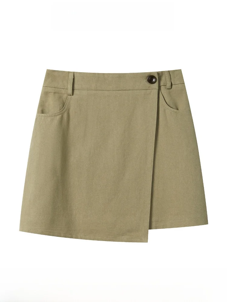 Khaki Asymmetrical A-Line Skirt High Waist Slimming Women's Summer New Sle ort Skirt Casual Faion Ladies' Skirt
Khaki Asymmetrical A-Line Skirt High Waist Slimming Women's Summer New Sle ort Skirt Casual Faion Ladies' Skirt