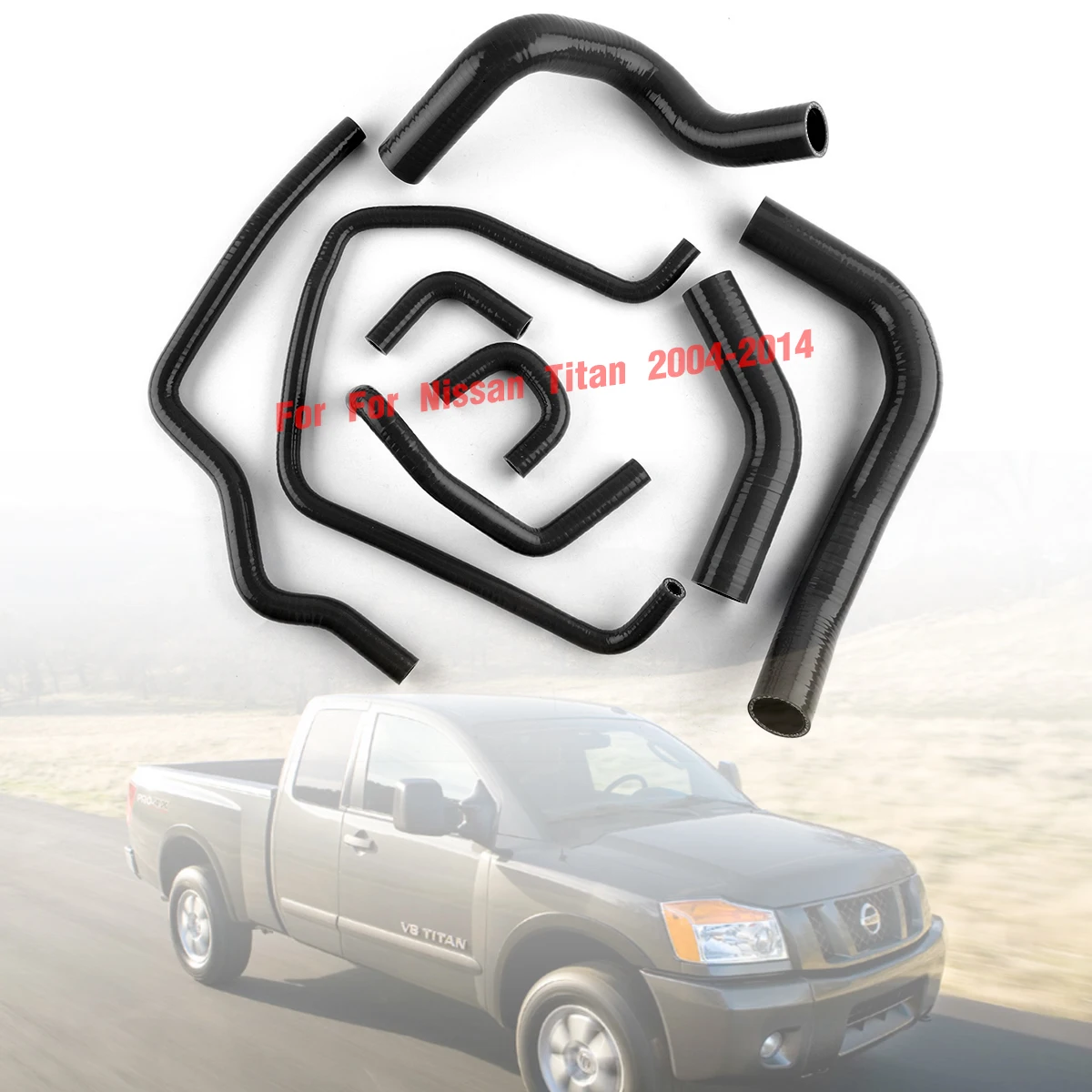 8pcs Black For 2004-2014 Nissan Titan Armada Infiniti QX56 5.6L V8 Silicone Radiator Coolant Hose Pipe Kit
8pcs Black For 2004-2014 Nissan Titan Armada Infiniti QX56 5.6L V8 Silicone Radiator Coolant Hose Pipe Kit
