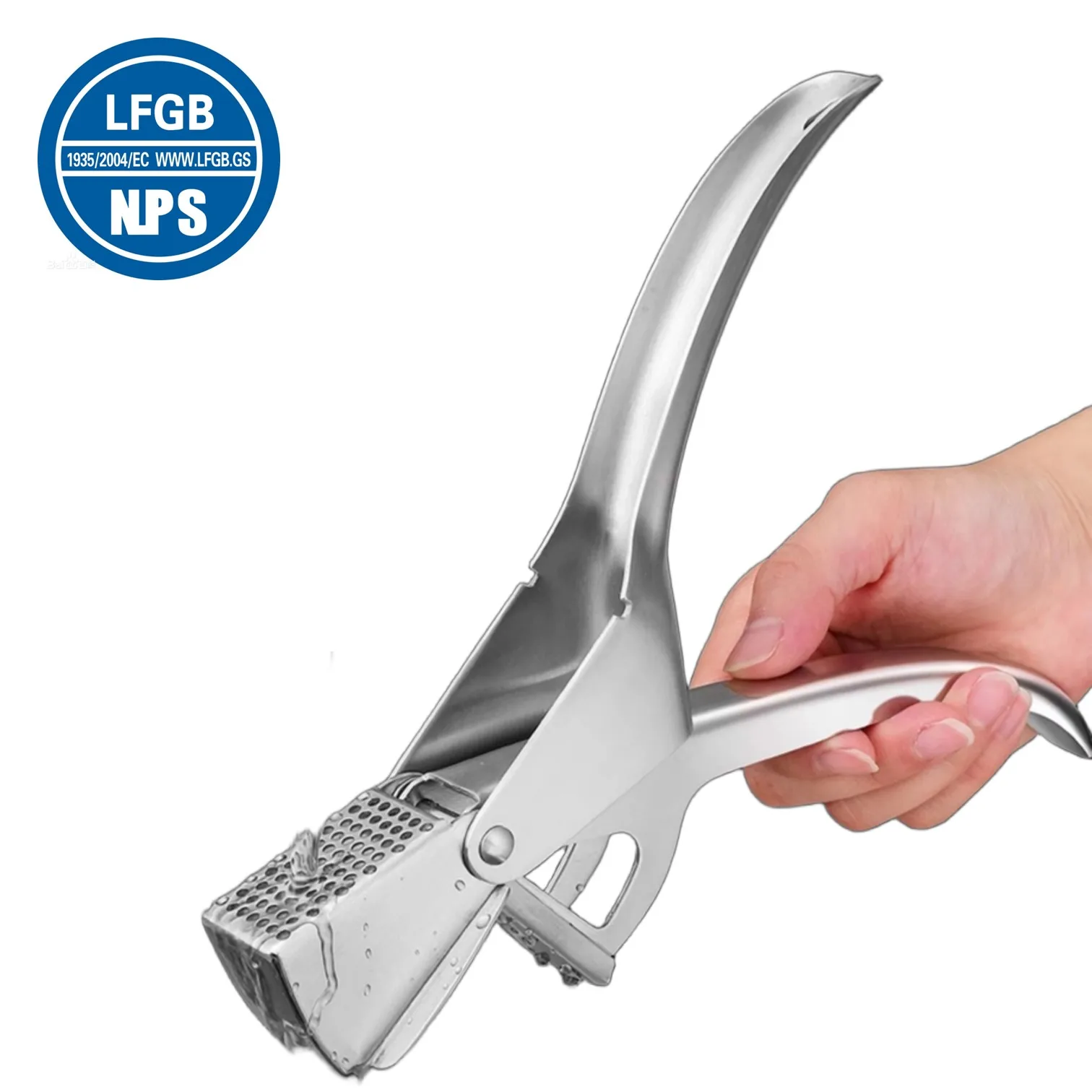 LFGB Certified Pure 304 Stainless Steel Kitchen Garlic Press Tool Ultra Thicken and Durable Garlic or Ginger Masher for Cooking
LFGB Certified Pure 304 Stainless Steel Kitchen Garlic Press Tool Ultra Thicken and Durable Garlic or Ginger Masher for Cooking