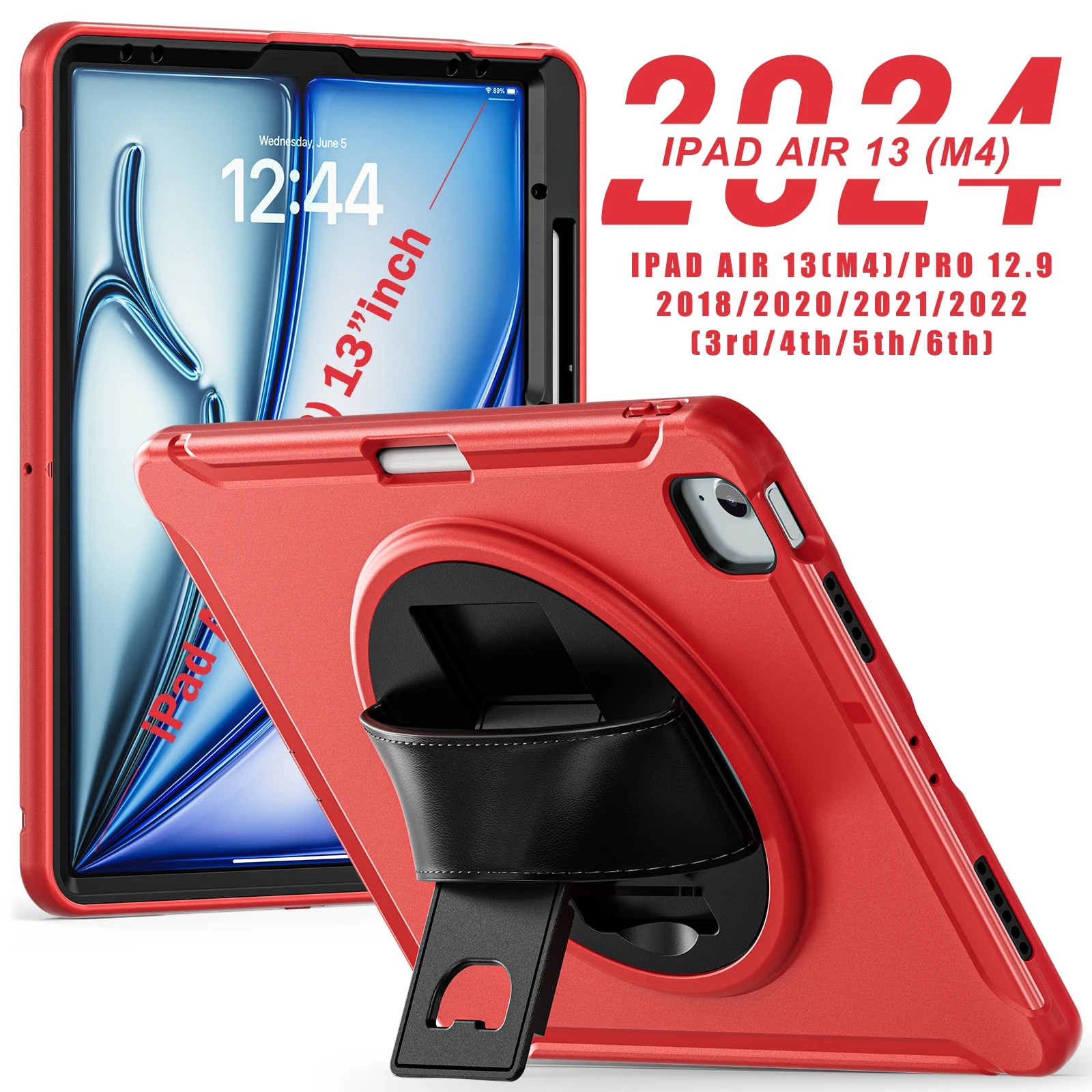 Универсальный чехол-подставка для iPad Air 13 2025 M3 2024 M2 Pro 12,9 2018 2020 2021 2022 3-й 4-й 5-й 6-й поколений, вращающийся на 360 градусов чехол из ПК-ТПУ
Универсальный чехол-подставка для iPad Air 13 2025 M3 2024 M2 Pro 12,9 2018 2020 2021 2022 3-й 4-й 5-й 6-й поколений, вращающийся на 360 градусов чехол из ПК-ТПУ