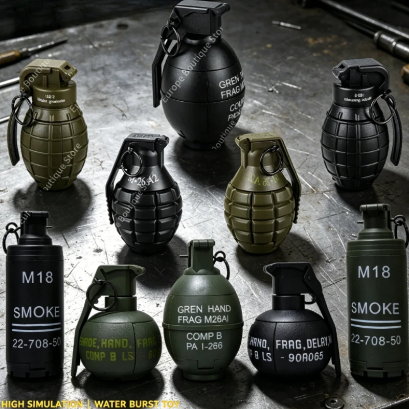 M67 Smoke Grenade Model Toy Water Burst Novelty Toy 10 Styles Game Prop for Outdoor Play Toy Set
M67 Smoke Grenade Model Toy Water Burst Novelty Toy 10 Styles Game Prop for Outdoor Play Toy Set